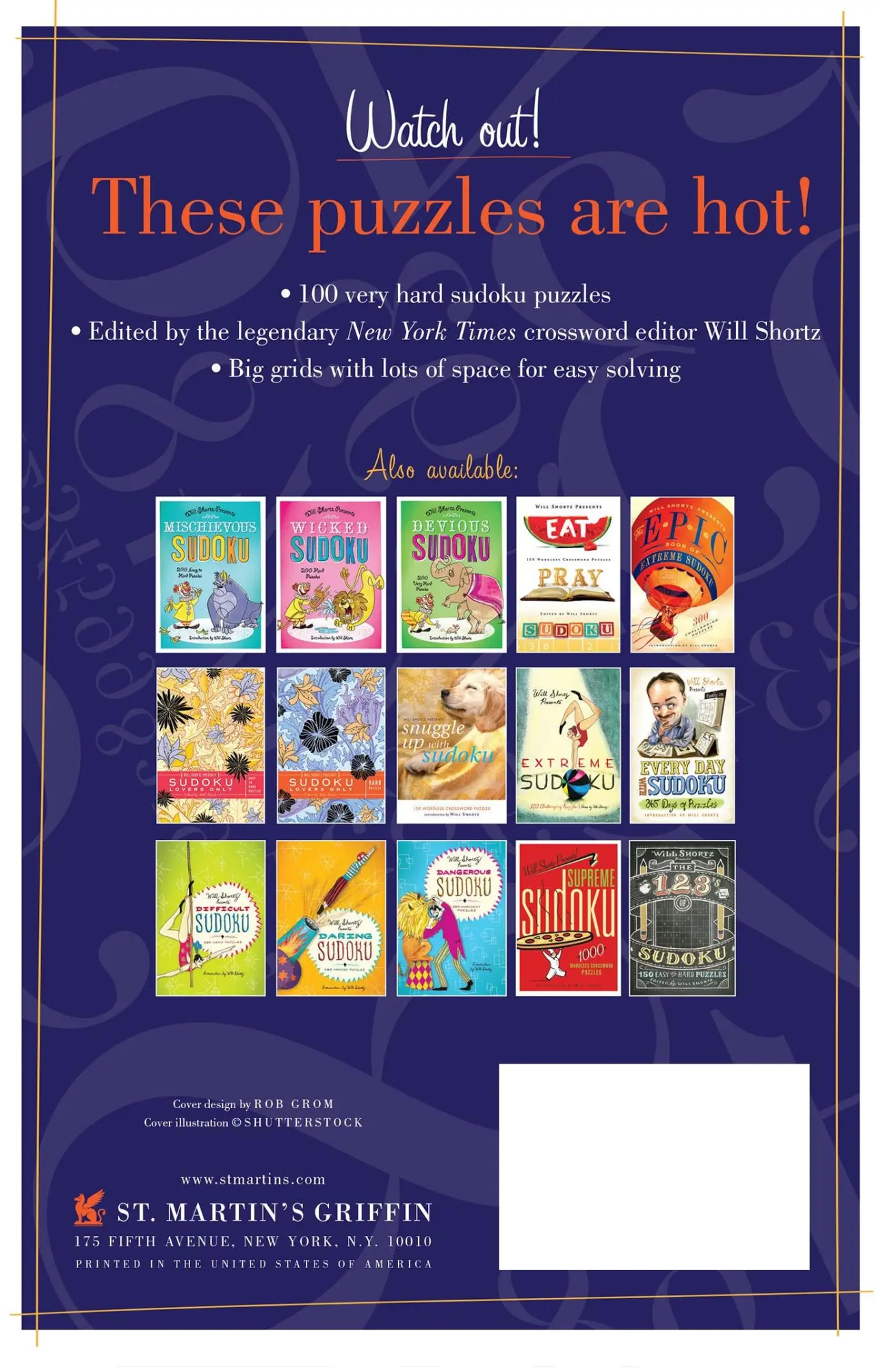 Rückseite: 9781250009203 | Will Shortz Presents Sizzling Sudoku | Will Shortz | Taschenbuch