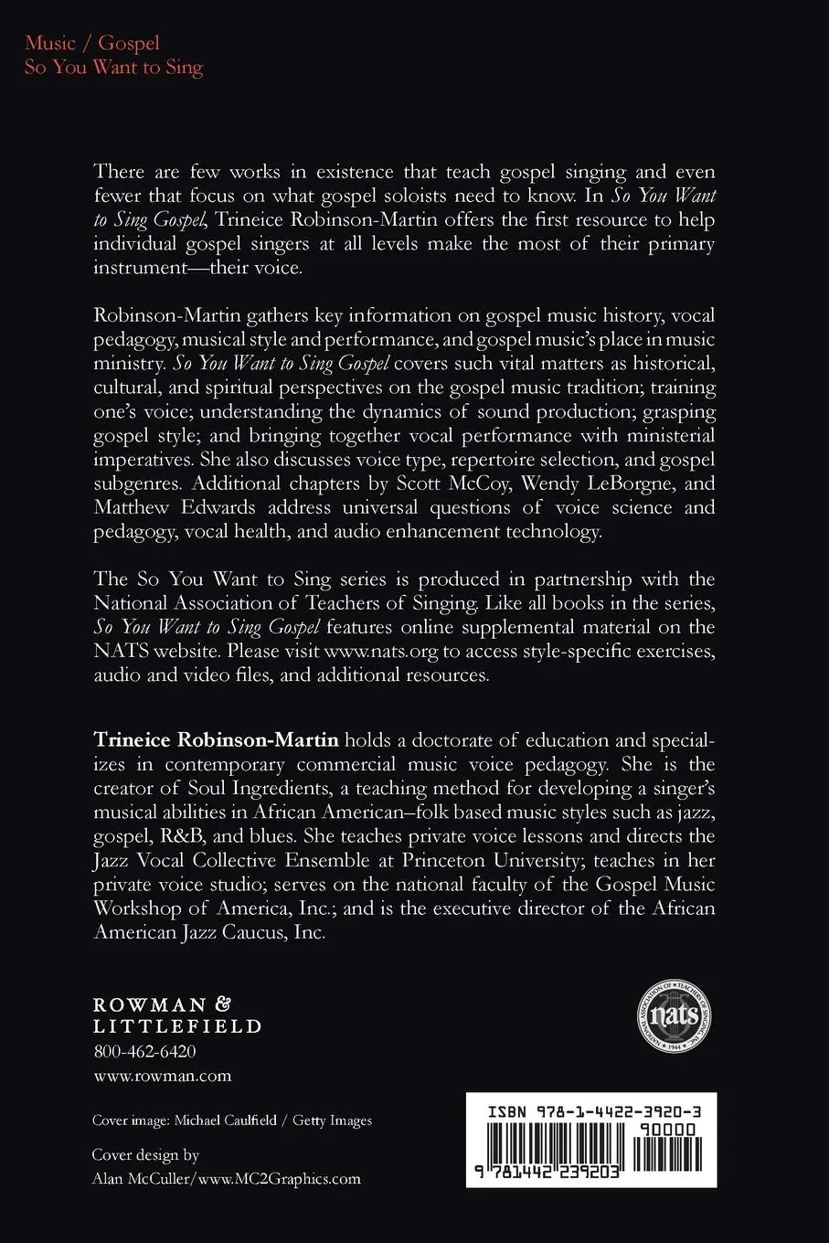 Rückseite: 9781442239203 | So You Want to Sing Gospel | A Guide for Performers | Robinson-Martin
