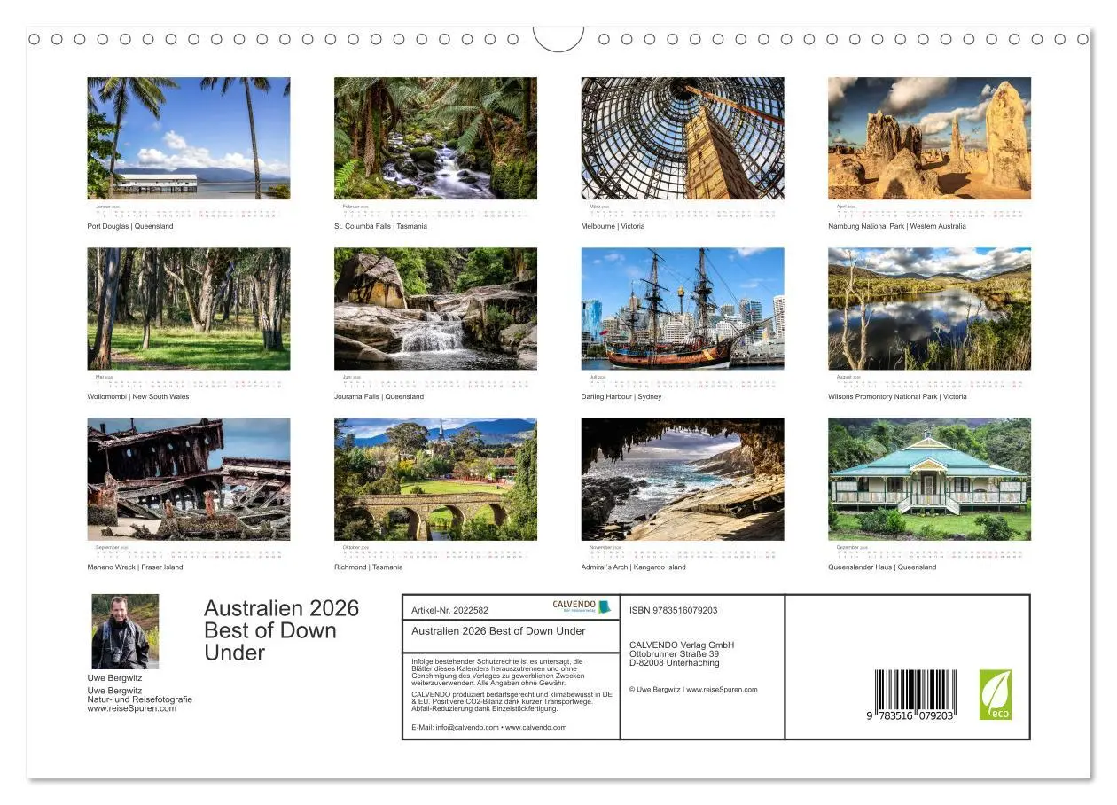 Bild: 9783516079203 | Australien 2026 Best of Down Under (Wandkalender 2026 DIN A3 quer),...