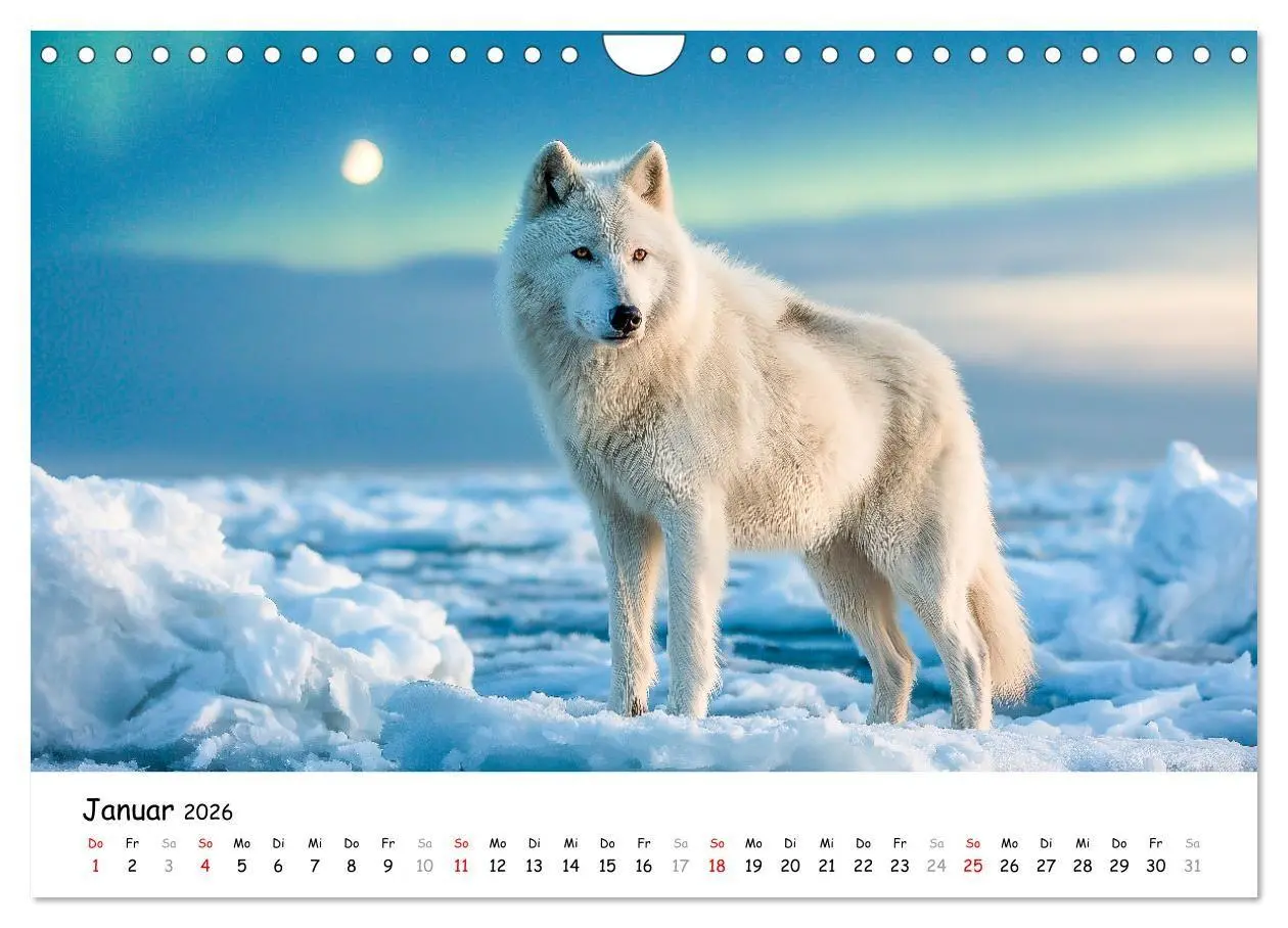 Bild: 9783516699203 | Wölfe im Mondlicht - Ruf der Wildnis (Wandkalender 2026 DIN A4...