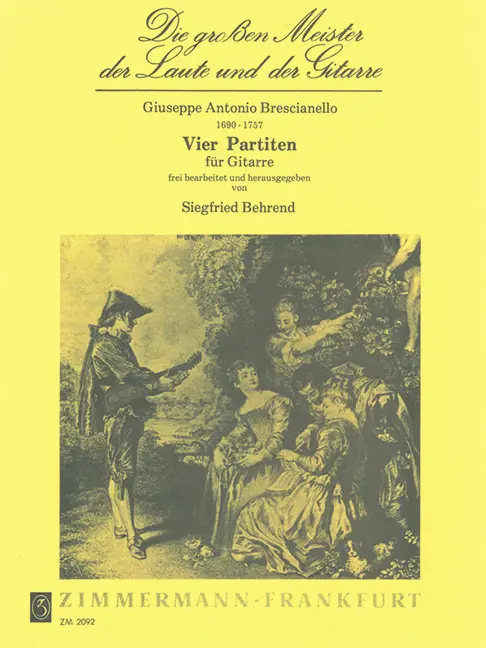 Cover: 9790010209203 | Vier Partiten | Gitarre. | Giuseppe Antonio Brescianello | Buch | 2017