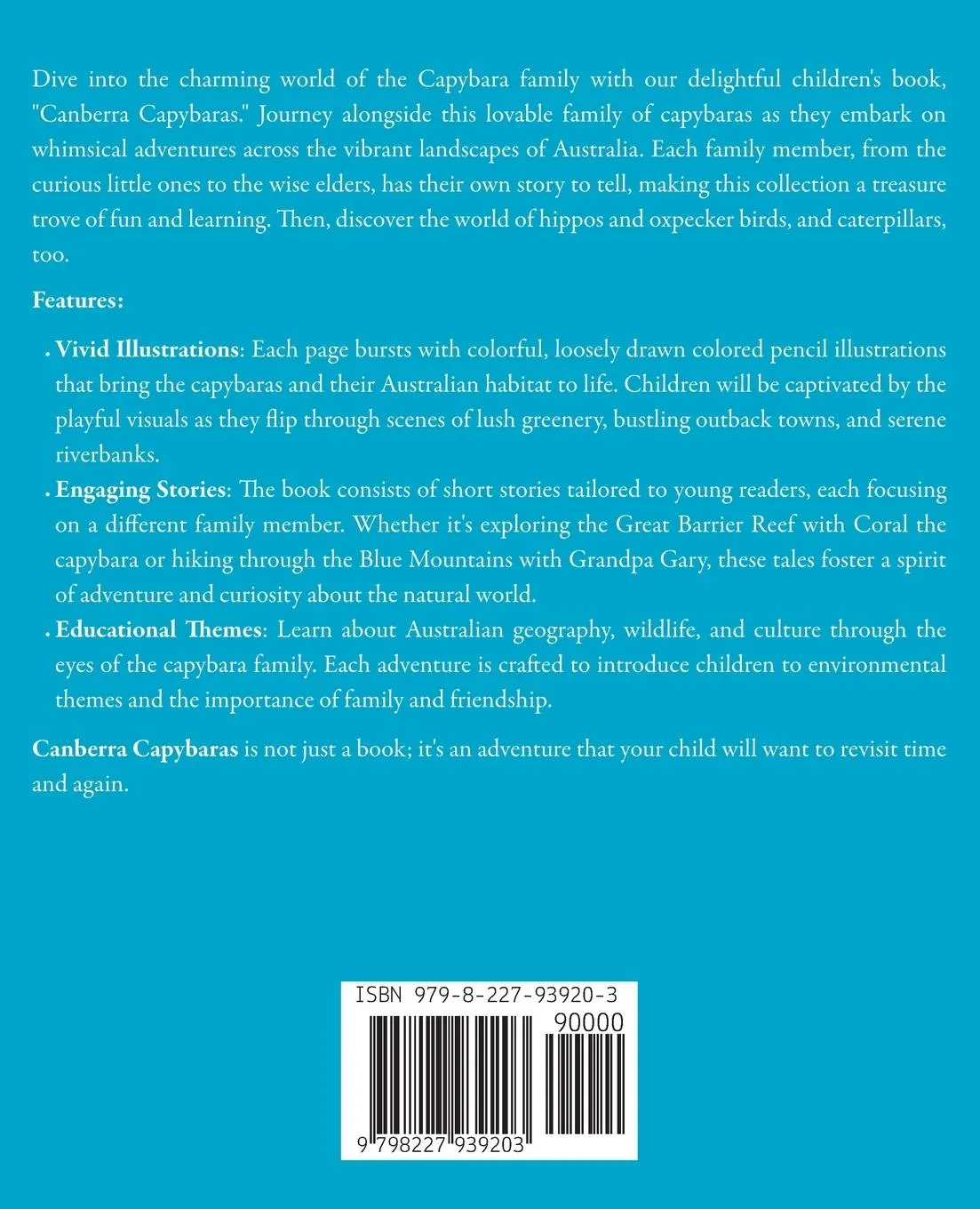 Rückseite: 9798227939203 | The Canberra Capybaras | D K Australia | Taschenbuch | Englisch | 2024