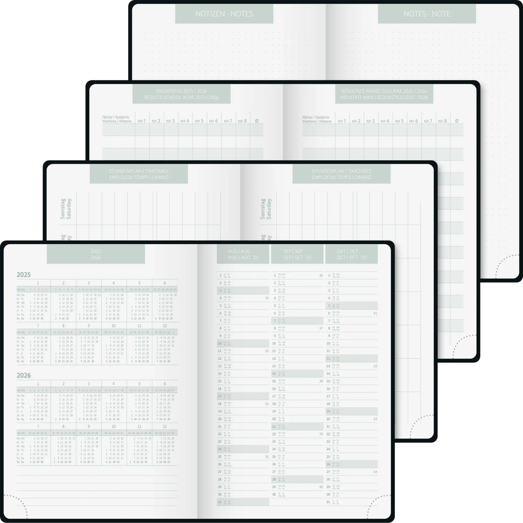Bild: 4061947139303 | BRUNNEN Schülerkalender (2025/2026) "Hearts", 2 Seiten = 1 Woche,...