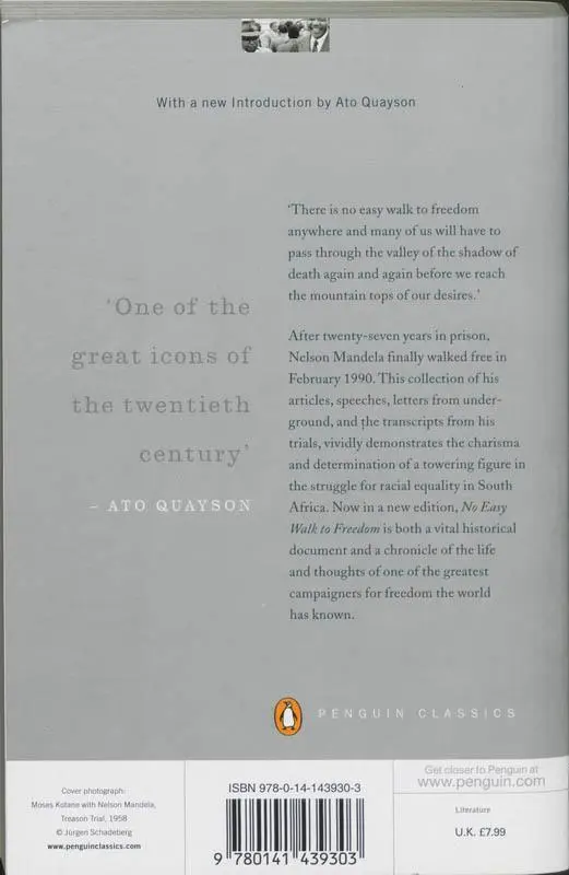 Rückseite: 9780141439303 | No Easy Walk to Freedom | Speeches, Letters and Other Writings | Buch