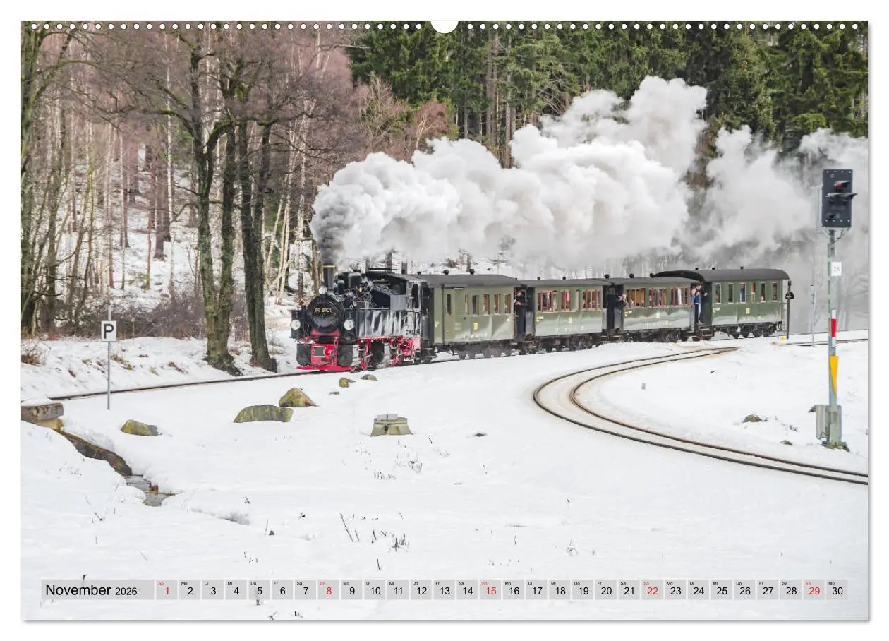 Bild: 9783457669303 | Volldampf durch den Harz (hochwertiger Premium Wandkalender 2026...