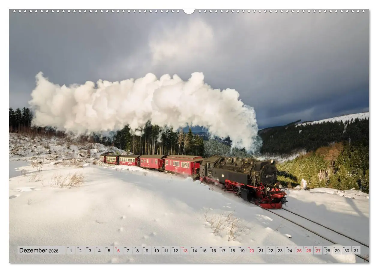 Bild: 9783457669303 | Volldampf durch den Harz (hochwertiger Premium Wandkalender 2026...