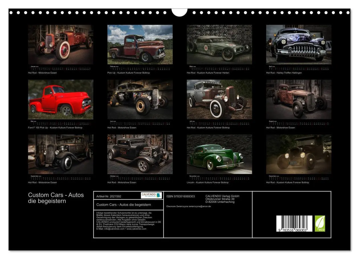 Bild: 9783516069303 | Custom Cars - Autos die begeistern (Wandkalender 2026 DIN A3 quer),...