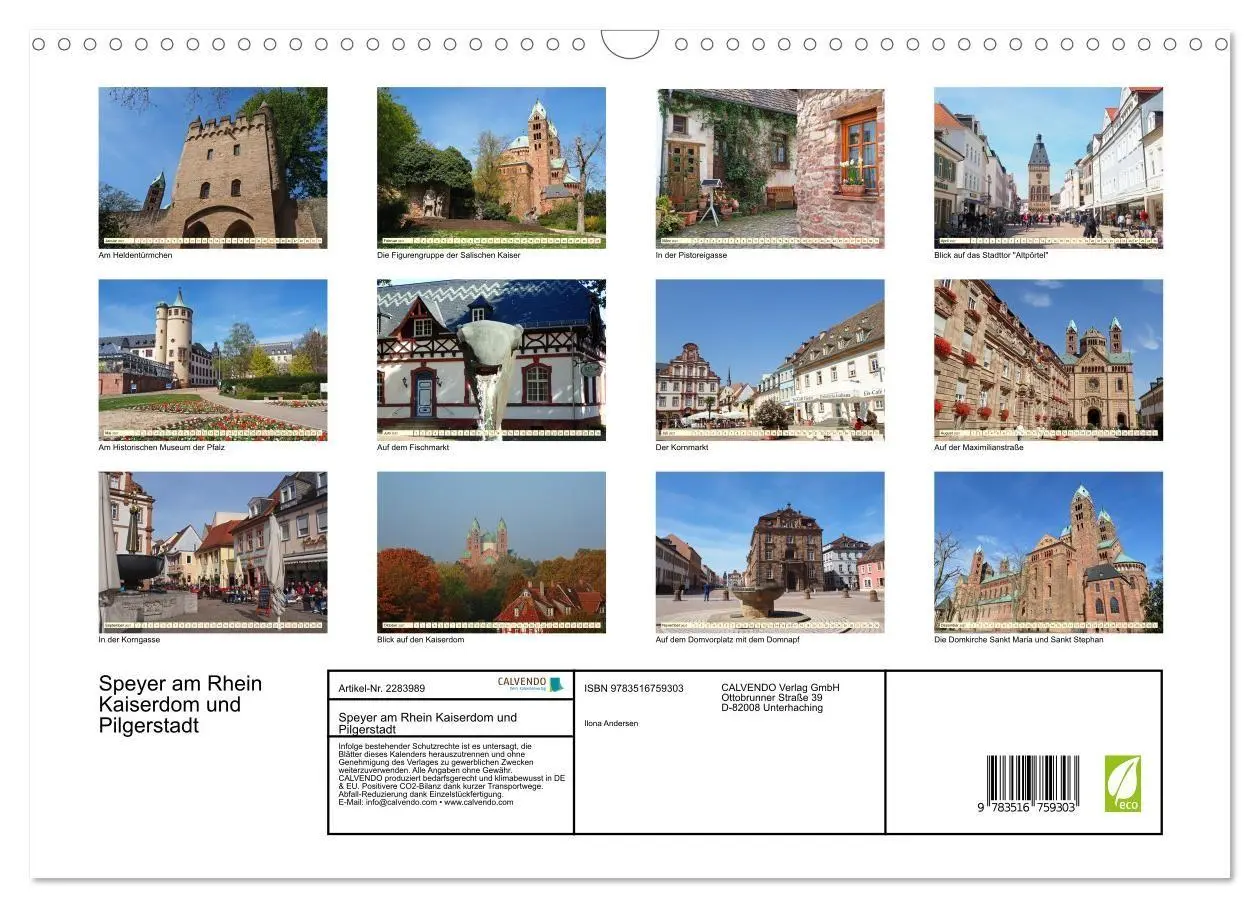 Bild: 9783516759303 | Speyer am Rhein Kaiserdom und Pilgerstadt (Wandkalender 2027 DIN A3...