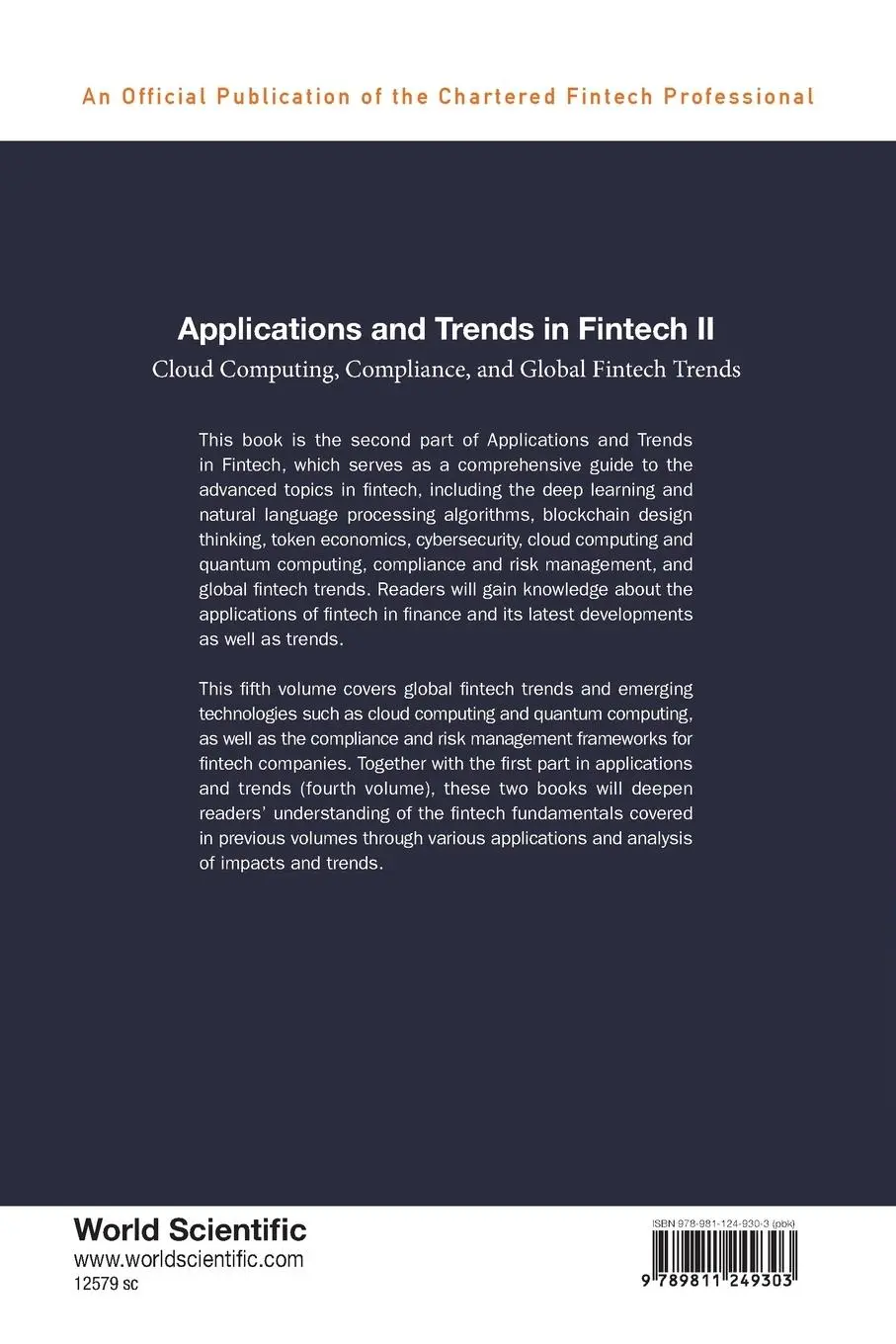Rückseite: 9789811249303 | APPLICATIONS AND TRENDS IN FINTECH II | Lee | Taschenbuch | Englisch