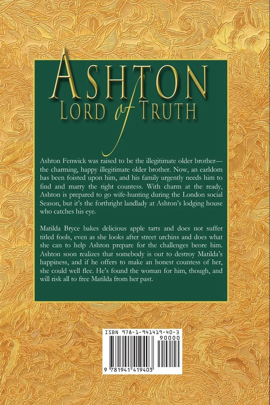 Rückseite: 9781941419403 | Ashton | Lord of Truth | Grace Burrowes | Taschenbuch | Lonely Lords