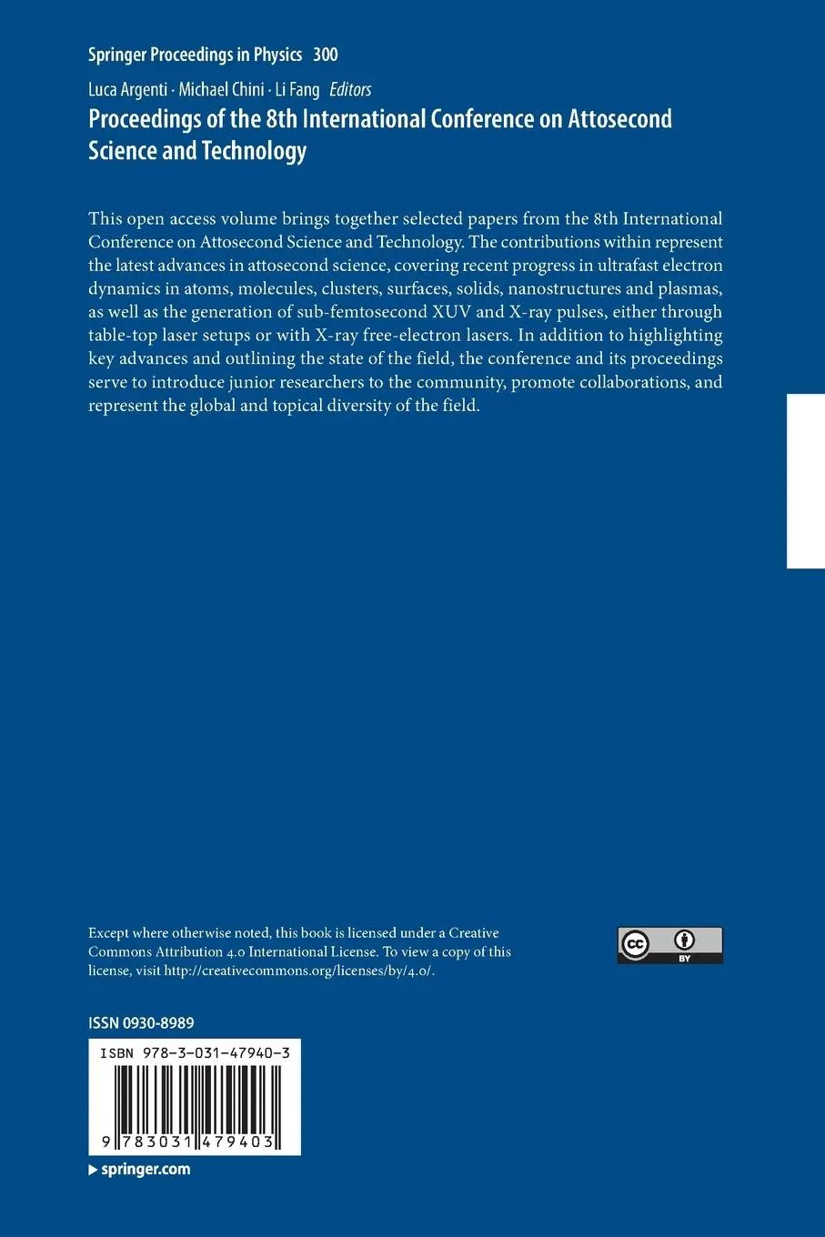 Rückseite: 9783031479403 | Proceedings of the 8th International Conference on Attosecond...