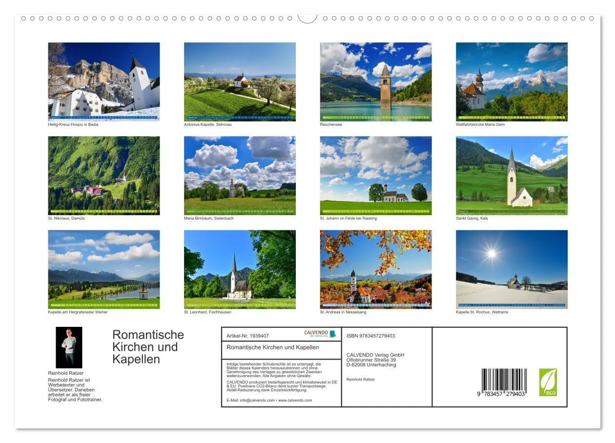 Bild: 9783457279403 | Romantische Kirchen und Kapellen (hochwertiger Premium Wandkalender...