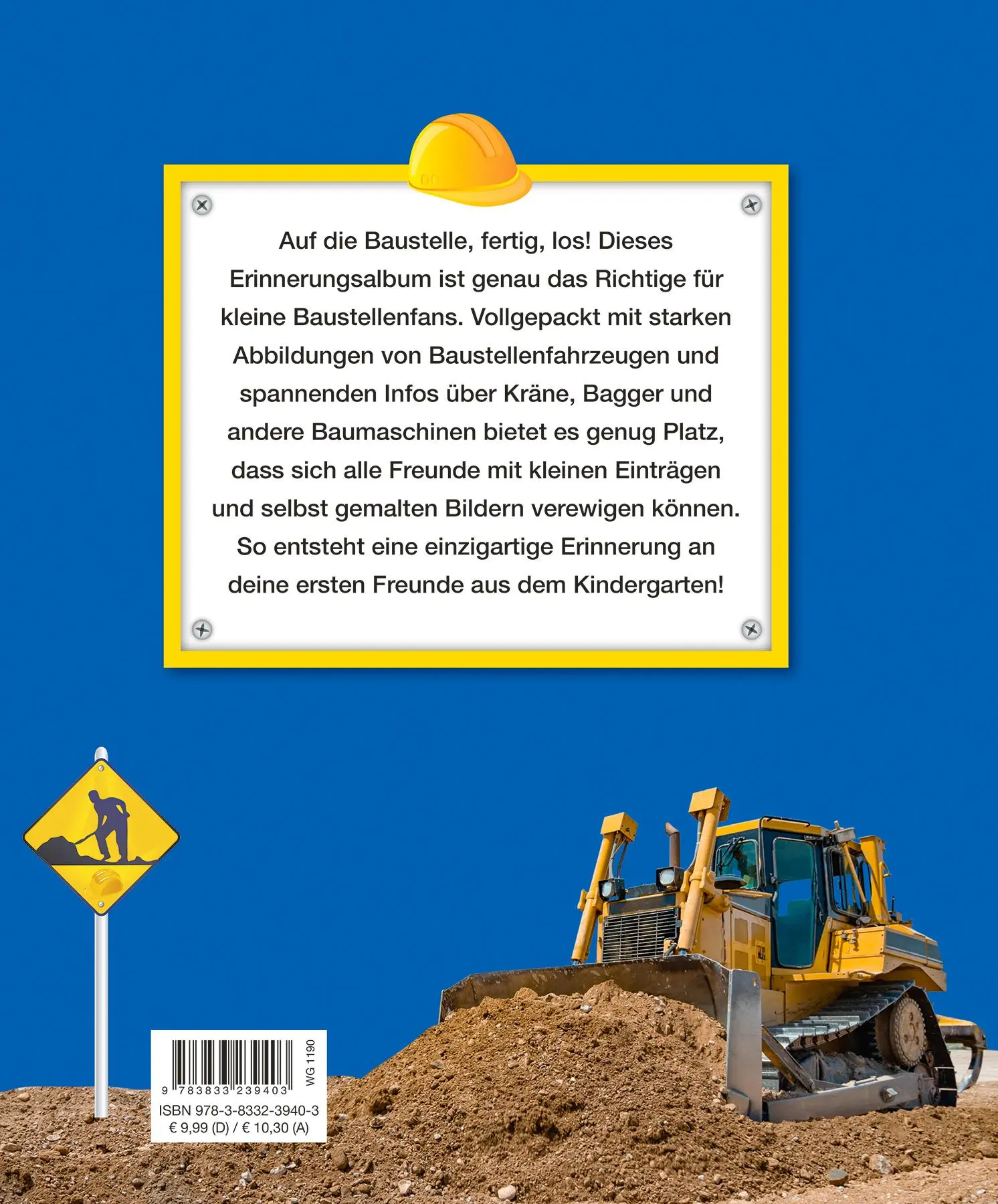 Rückseite: 9783833239403 | Baustellenfahrzeuge: Meine Kindergartenfreunde | Panini | Buch | 80 S.