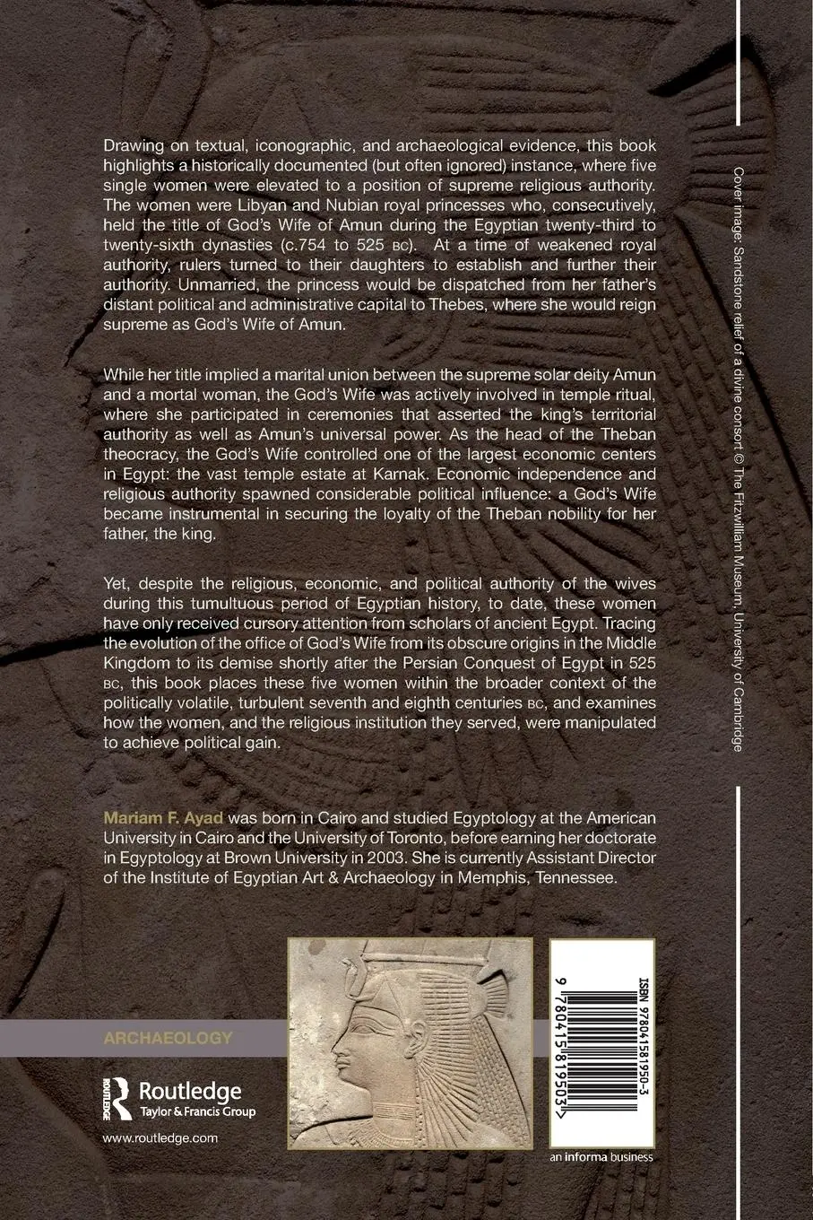 Rückseite: 9780415819503 | God's Wife, God's Servant | The God's Wife of Amun (ca.740-525 BC)