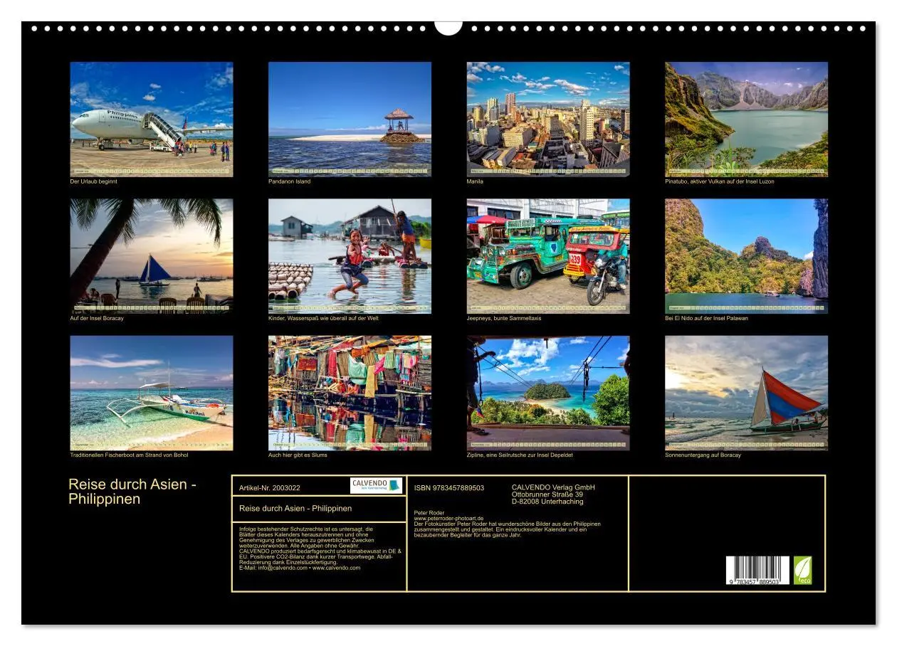 Bild: 9783457889503 | Reise durch Asien - Philippinen (Wandkalender 2026 DIN A2 quer),...