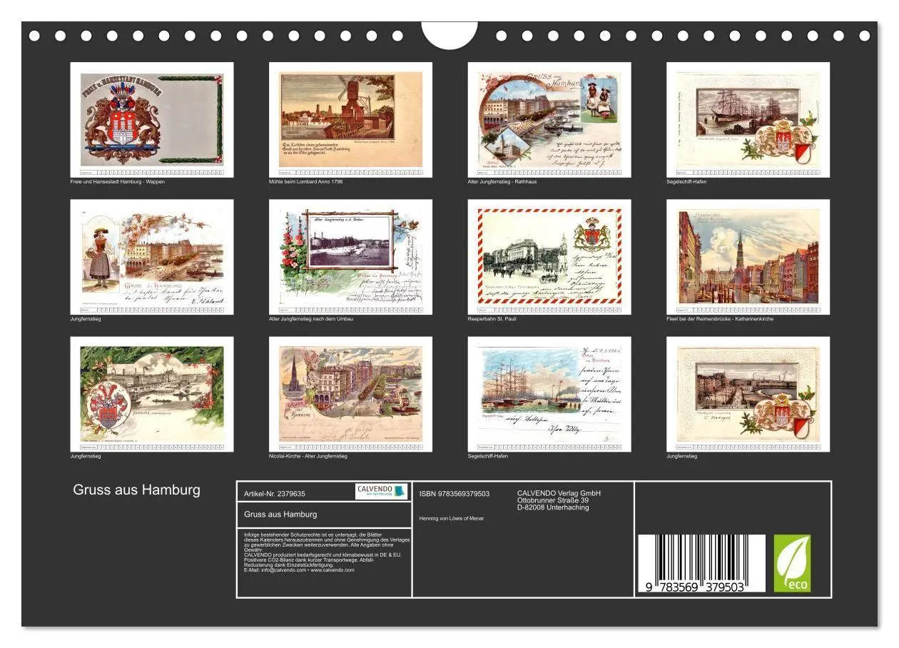 Bild: 9783569379503 | Gruss aus Hamburg (Wandkalender 2027 DIN A4 quer), CALVENDO...