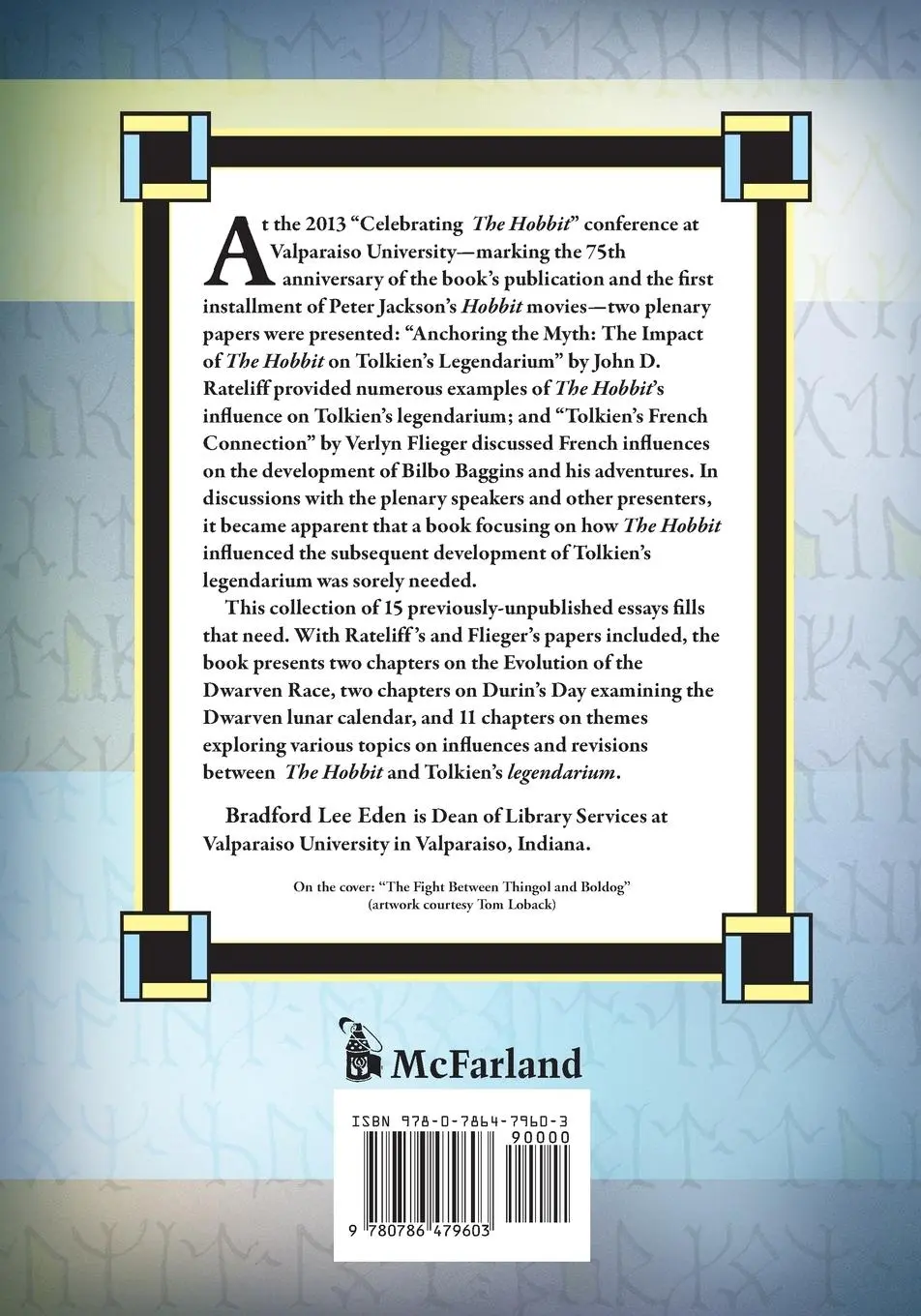 Rückseite: 9780786479603 | The Hobbit and Tolkien's Mythology | Bradford Lee Eden | Taschenbuch