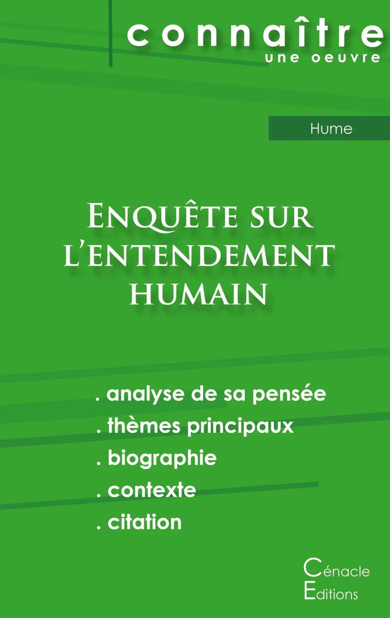Fiche de lecture Enquête sur l'entendement... - Cellestria