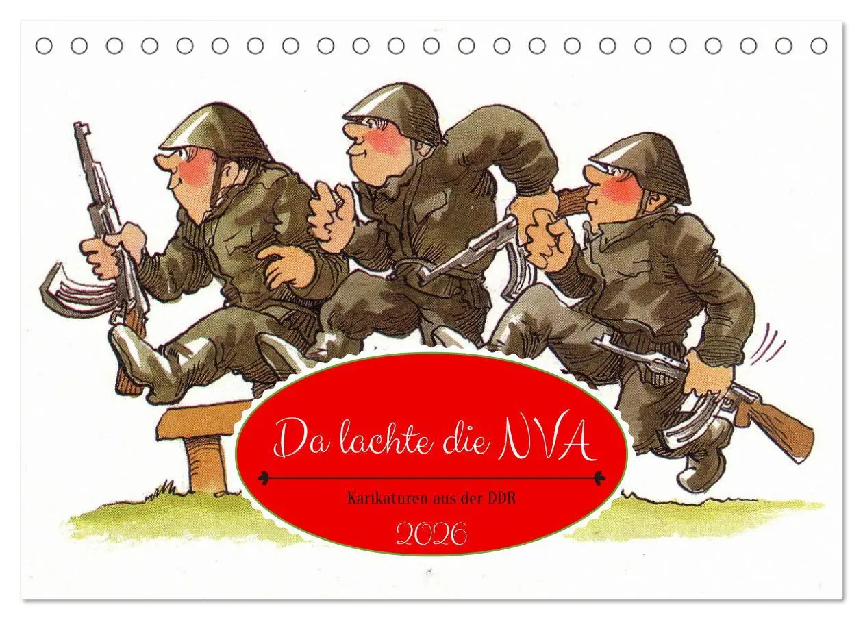 Cover: 9783457259603 | Da lachte die NVA - Karikaturen aus der DDR (Tischkalender 2026 DIN...