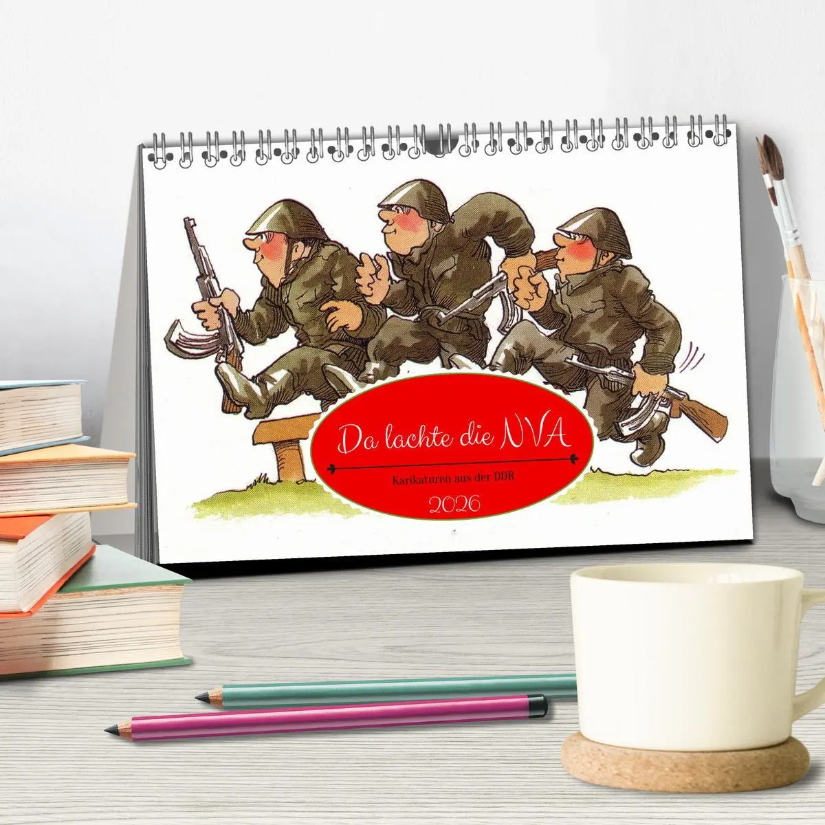 Bild: 9783457259603 | Da lachte die NVA - Karikaturen aus der DDR (Tischkalender 2026 DIN...