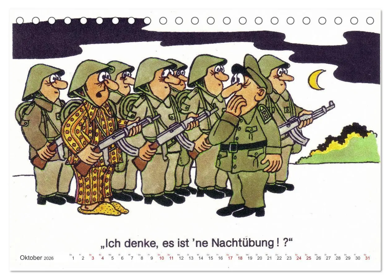 Bild: 9783457259603 | Da lachte die NVA - Karikaturen aus der DDR (Tischkalender 2026 DIN...