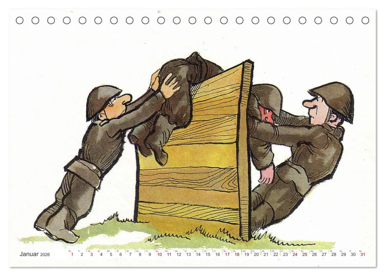 Bild: 9783457259603 | Da lachte die NVA - Karikaturen aus der DDR (Tischkalender 2026 DIN...