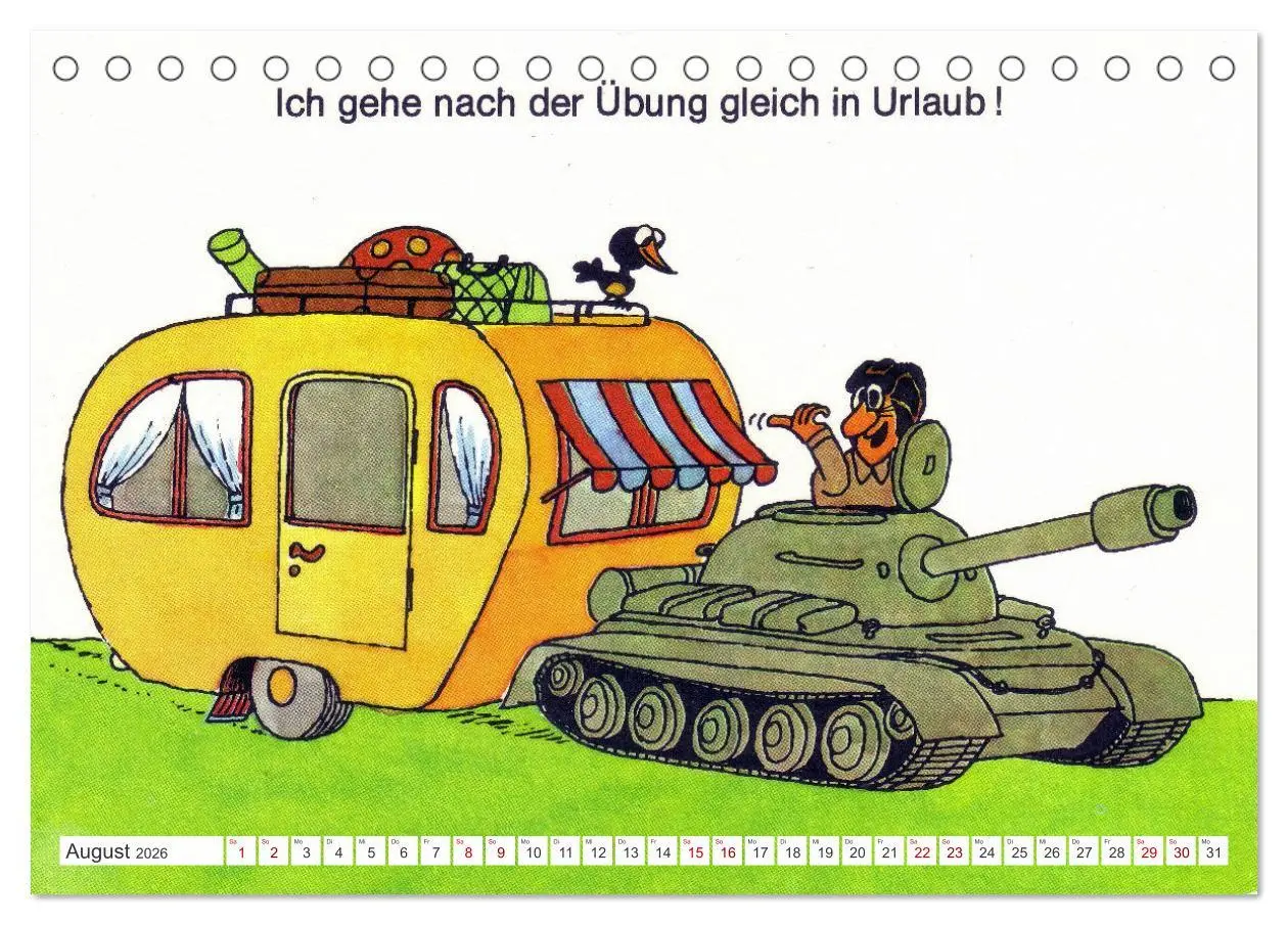 Bild: 9783457259603 | Da lachte die NVA - Karikaturen aus der DDR (Tischkalender 2026 DIN...