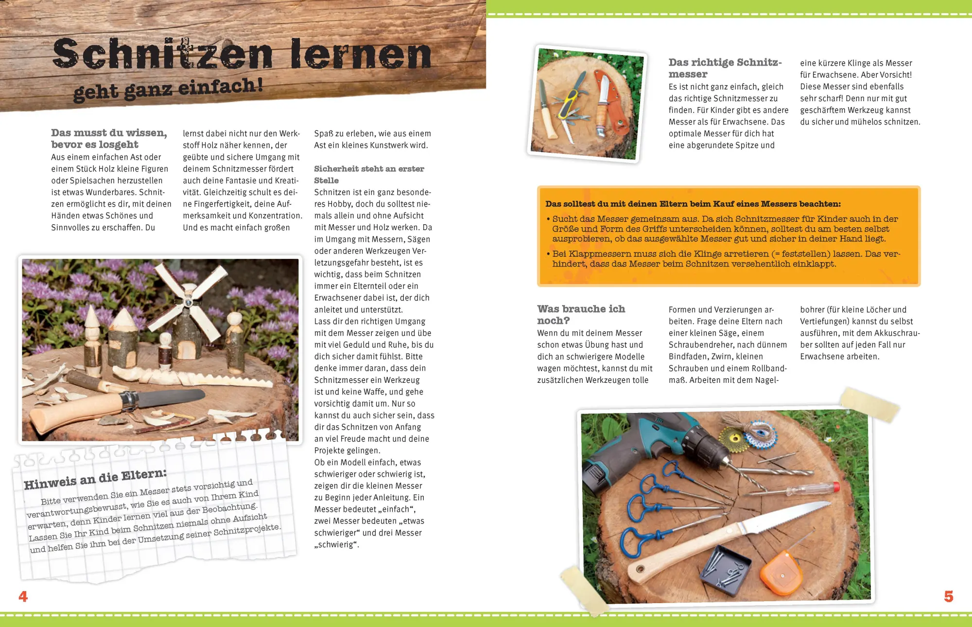 Bild: 9783625179603 | Tolle Schnitzereien | 16 kreative Projekte aus Grünholz | Andres