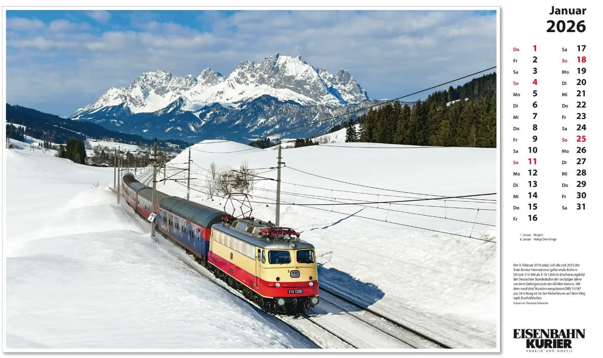 Bild: 9783844659603 | Alpenbahnen 2026 | Kalender | 13 S. | Deutsch | 2026 | EK-Verlag
