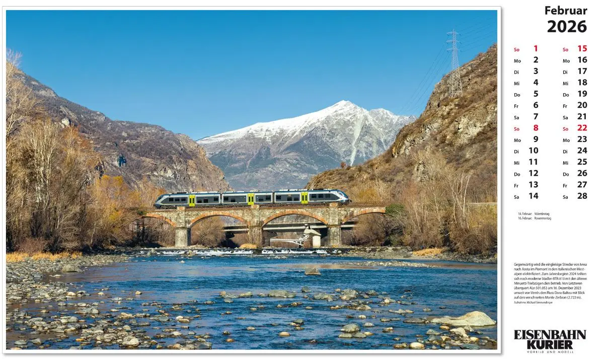 Bild: 9783844659603 | Alpenbahnen 2026 | Kalender | 13 S. | Deutsch | 2026 | EK-Verlag