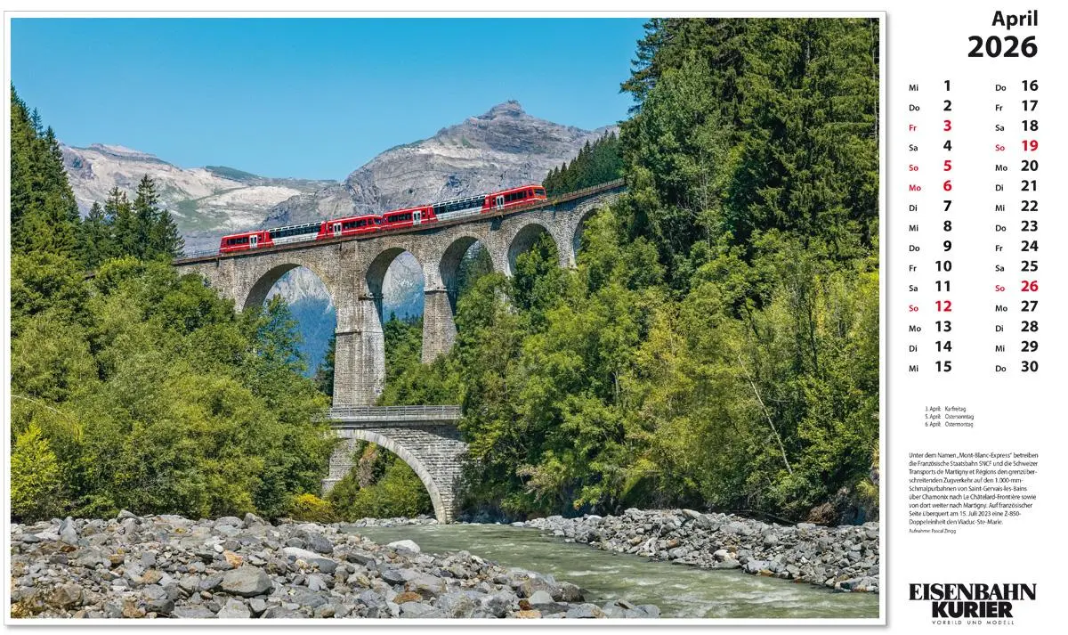 Bild: 9783844659603 | Alpenbahnen 2026 | Kalender | 13 S. | Deutsch | 2026 | EK-Verlag