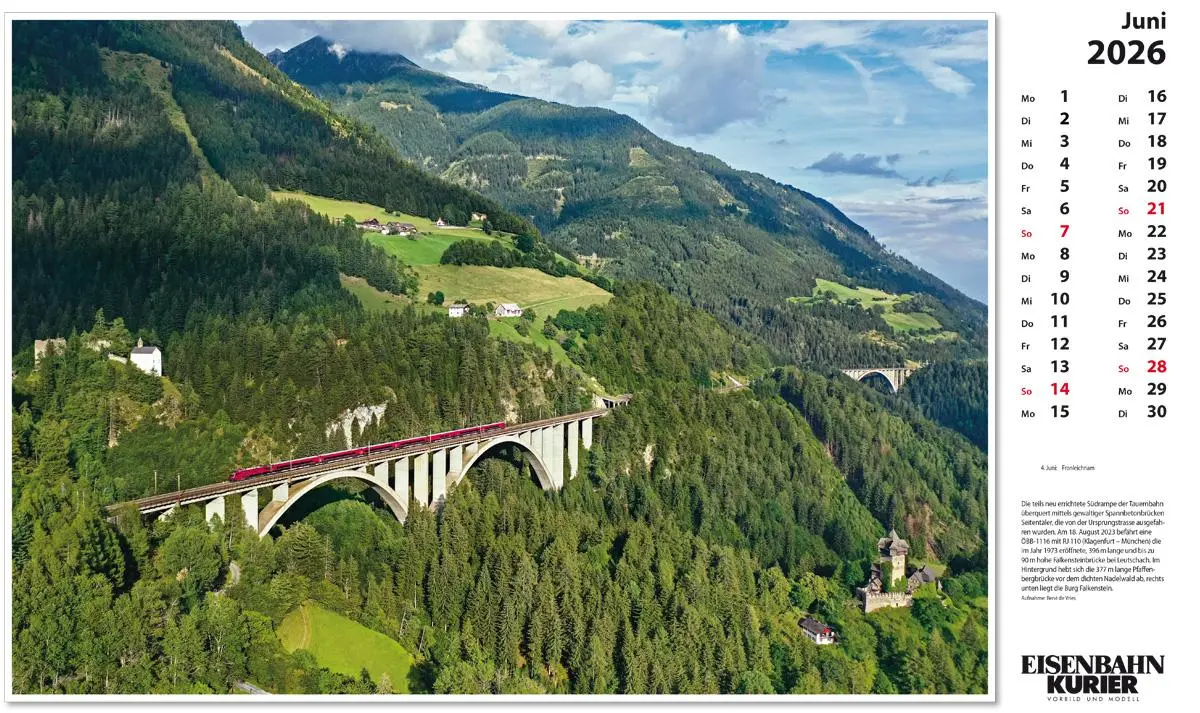 Bild: 9783844659603 | Alpenbahnen 2026 | Kalender | 13 S. | Deutsch | 2026 | EK-Verlag