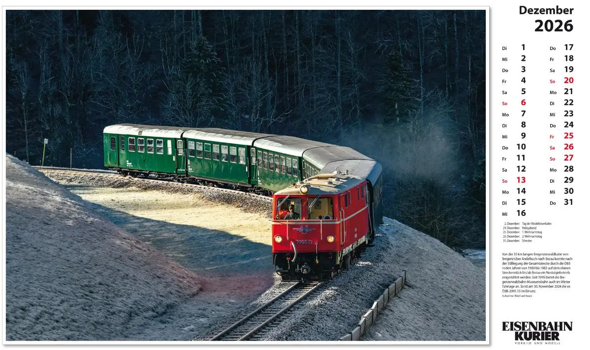 Bild: 9783844659603 | Alpenbahnen 2026 | Kalender | 13 S. | Deutsch | 2026 | EK-Verlag