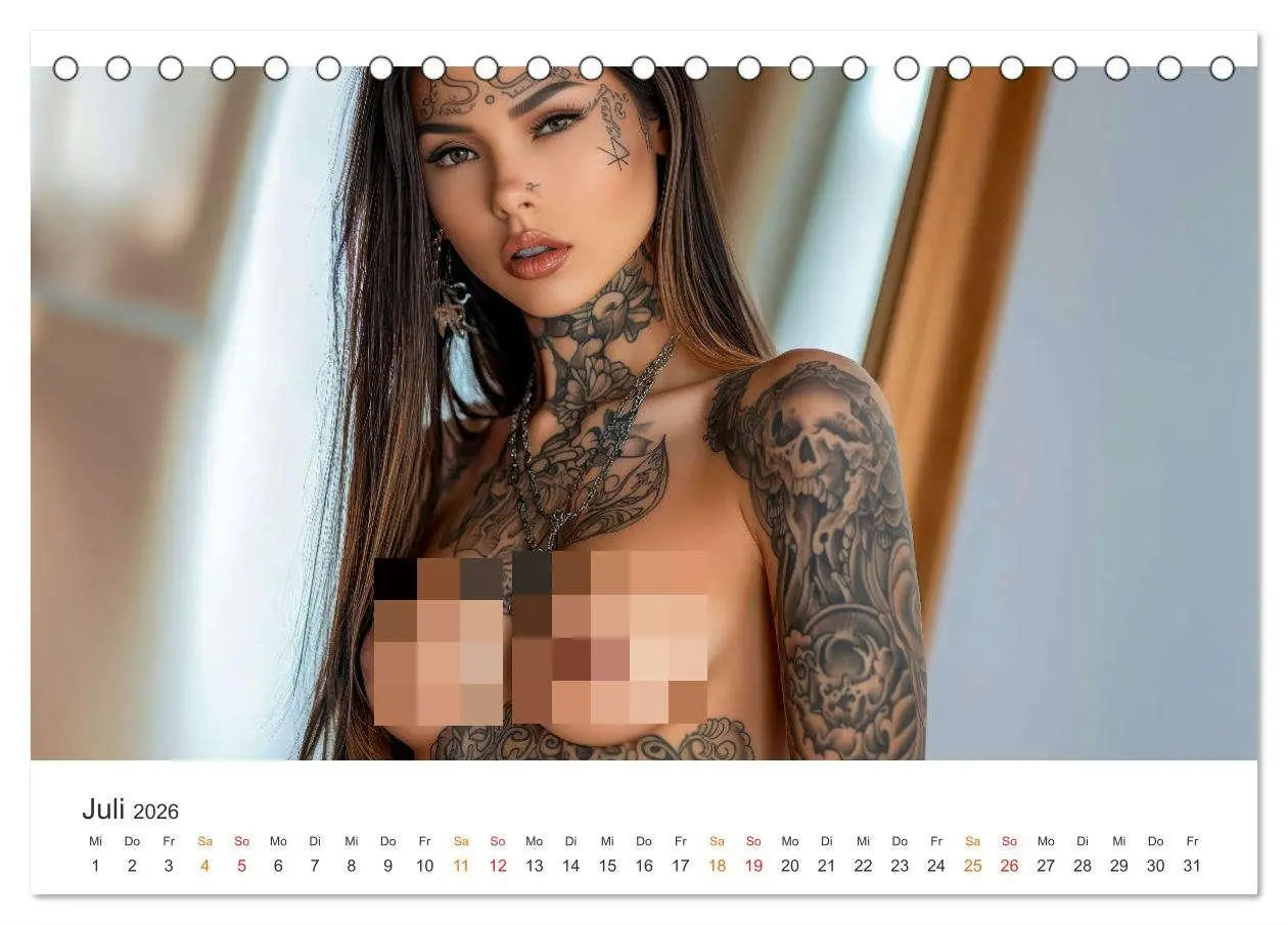 Bild: 9783457249703 | Tattoo Erotik - Sinnliche Kunstwerke (Tischkalender 2026 DIN A5...