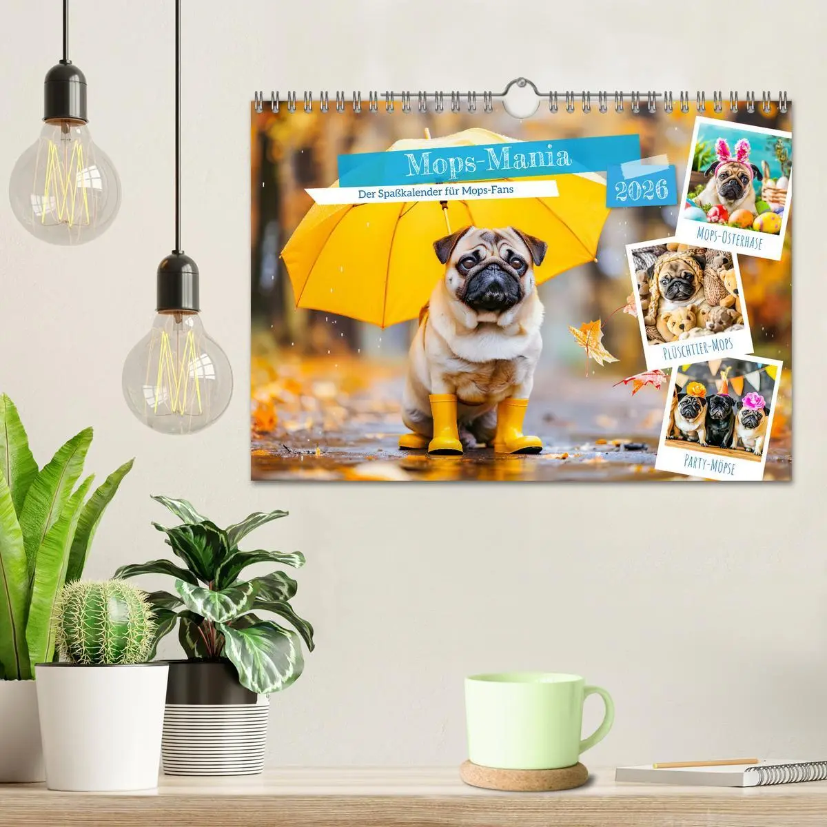 Bild: 9783457319703 | Mops-Mania - Der Spaßkalender für Mops-Fans (Wandkalender 2026 DIN...
