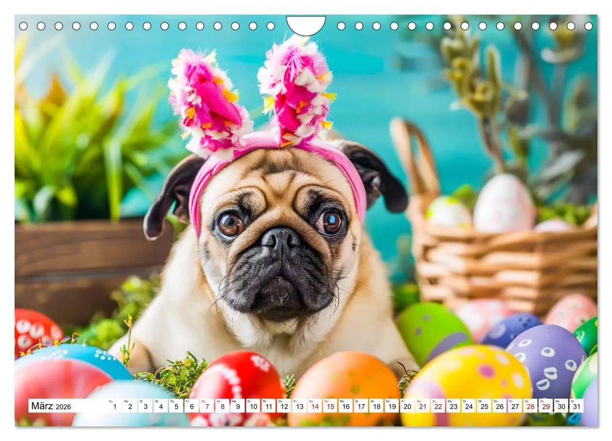 Bild: 9783457319703 | Mops-Mania - Der Spaßkalender für Mops-Fans (Wandkalender 2026 DIN...
