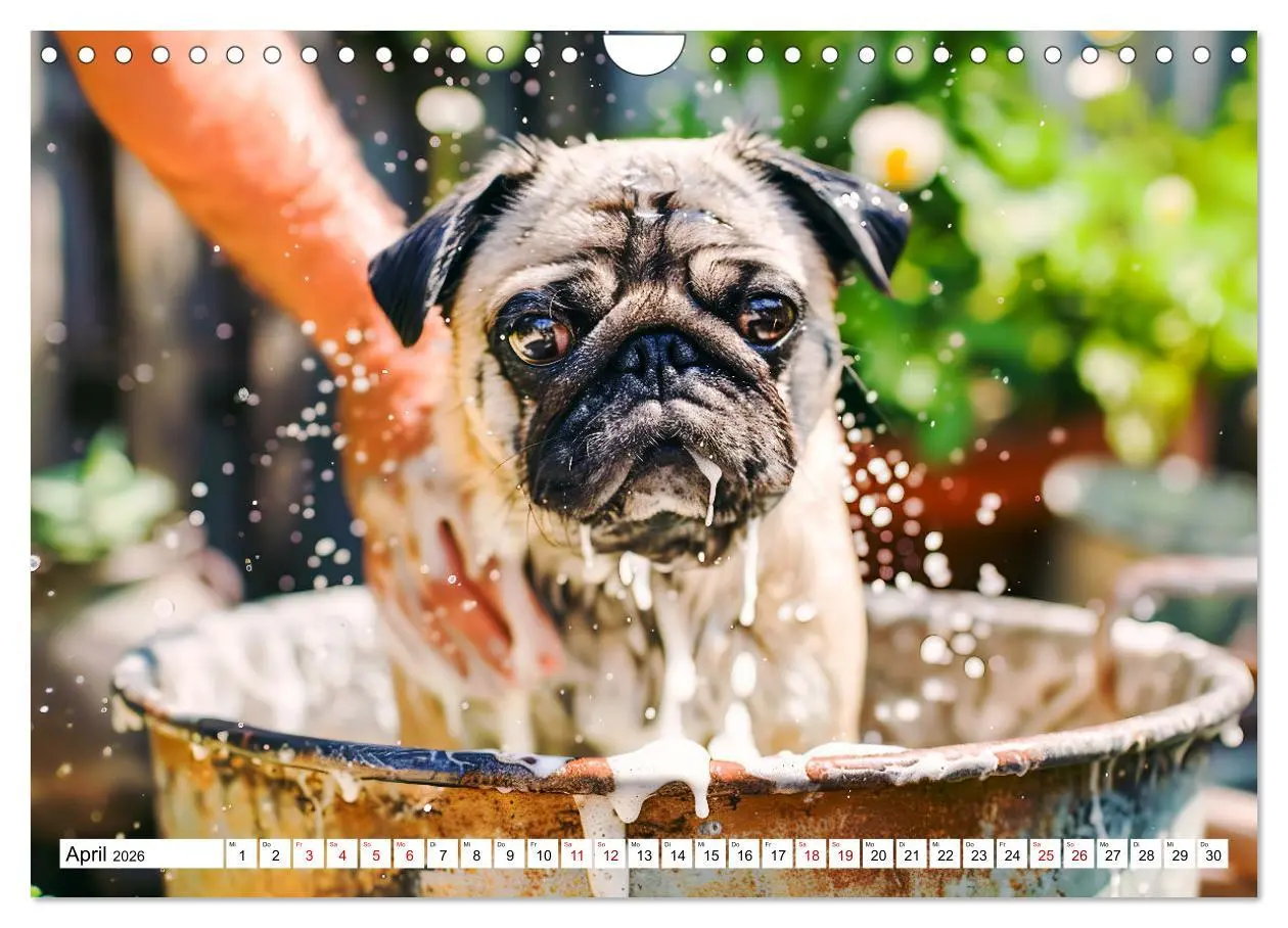 Bild: 9783457319703 | Mops-Mania - Der Spaßkalender für Mops-Fans (Wandkalender 2026 DIN...