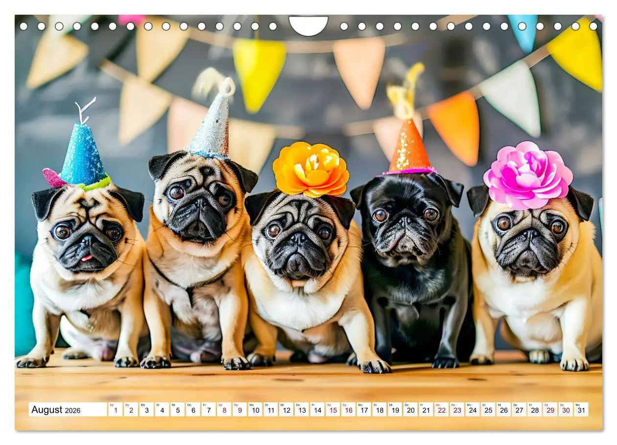 Bild: 9783457319703 | Mops-Mania - Der Spaßkalender für Mops-Fans (Wandkalender 2026 DIN...