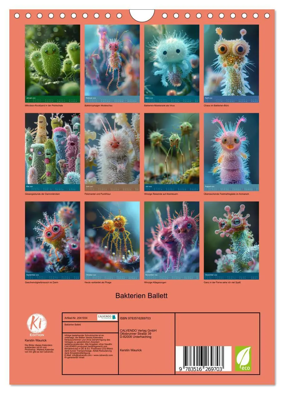 Bild: 9783516269703 | Bakterien Ballett (Wandkalender 2026 DIN A4 hoch), CALVENDO...