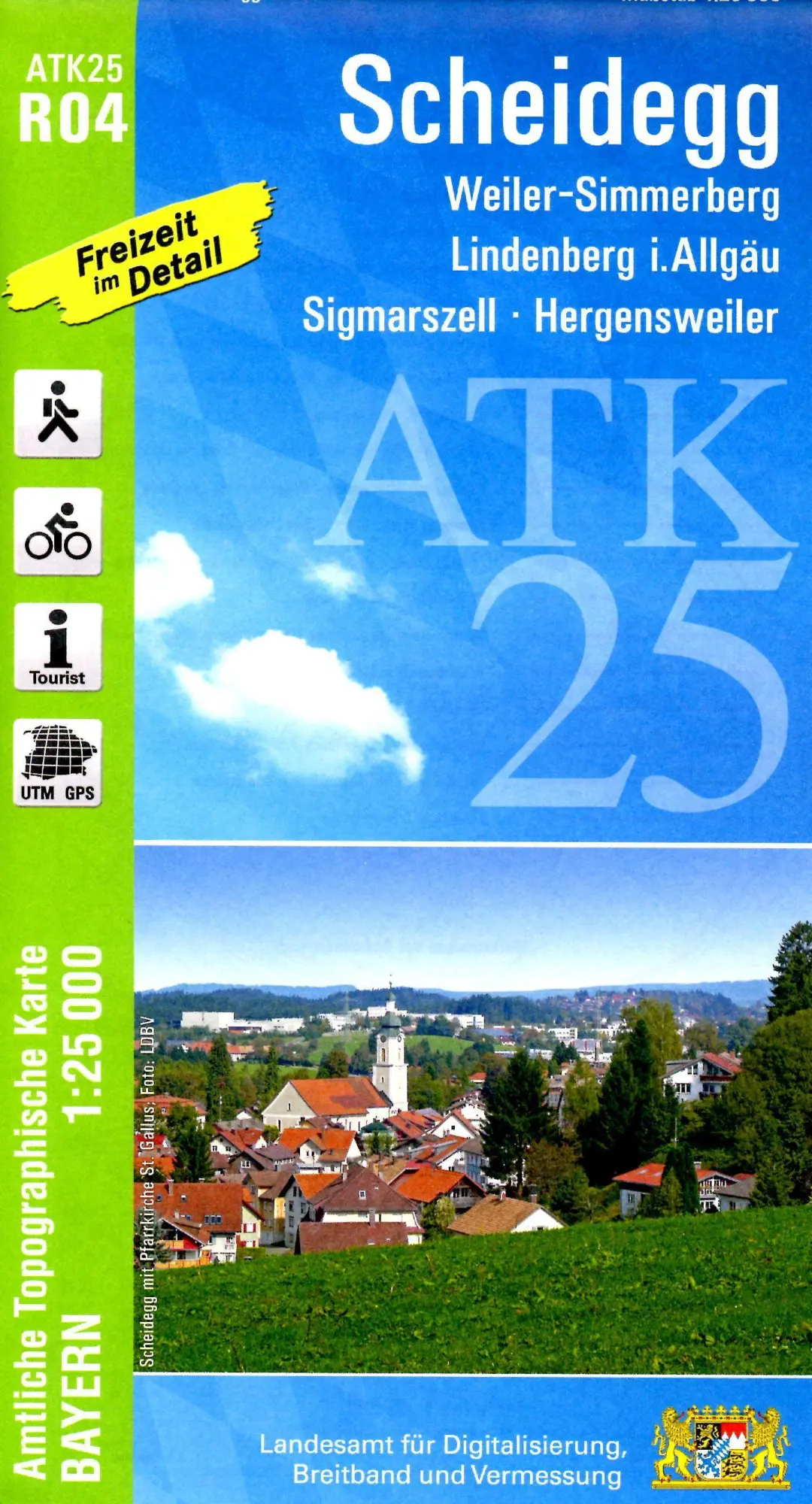 Cover: 9783899339703 | ATK25-R04 Scheidegg (Amtliche Topographische Karte 1:25000) | Deutsch
