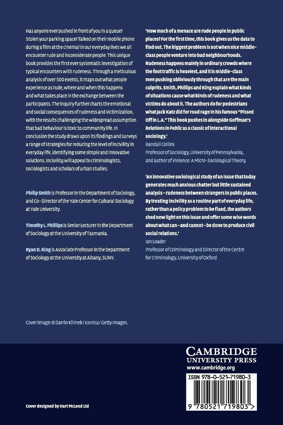 Rückseite: 9780521719803 | Incivility | Philip Smith (u. a.) | Taschenbuch | Englisch | 2016
