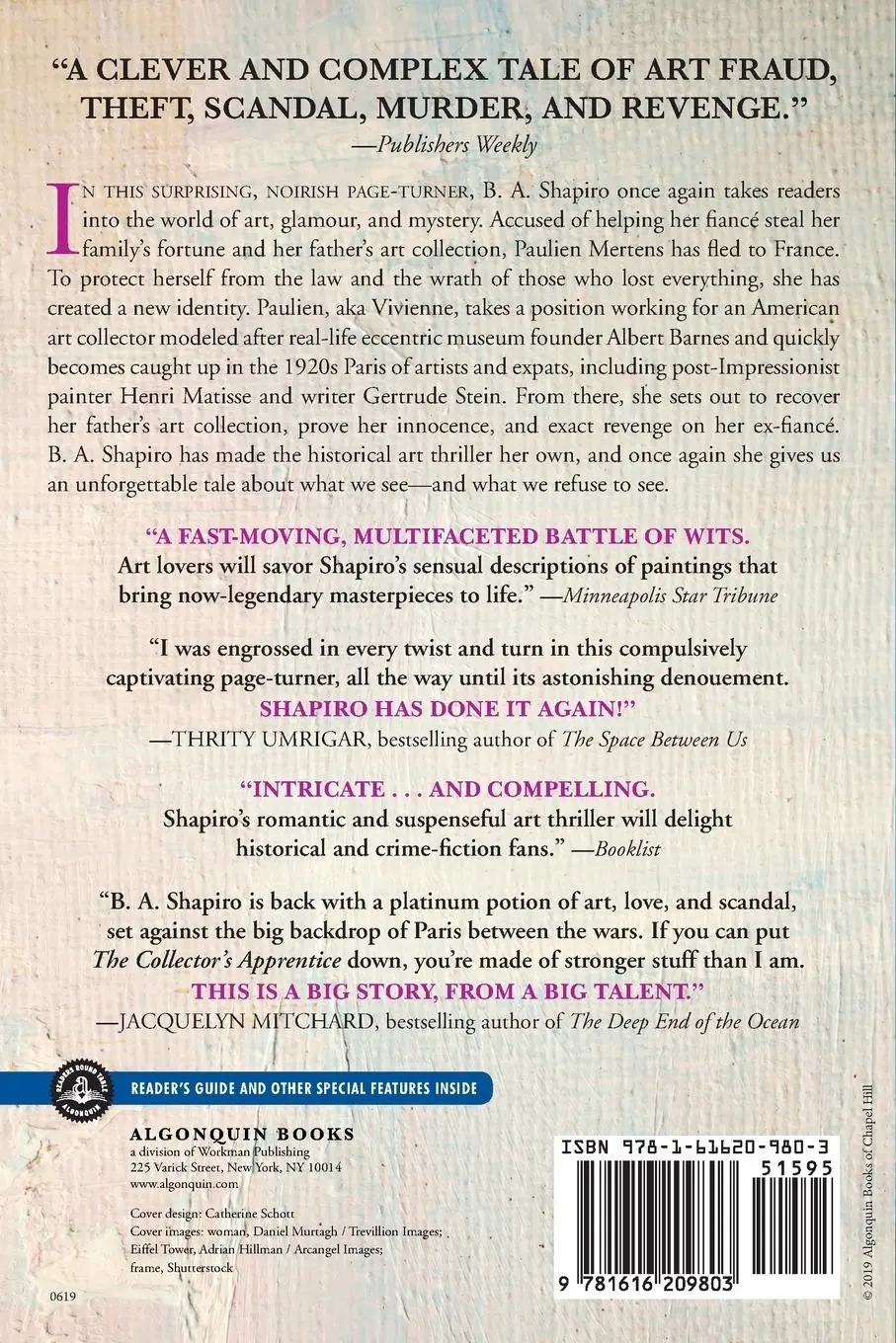 Rückseite: 9781616209803 | The Collector's Apprentice | B. A. Shapiro | Taschenbuch | Englisch