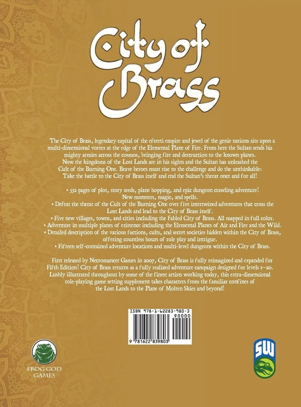 Rückseite: 9781622839803 | City of Brass SW | Casey Christofferson (u. a.) | Buch | Gebunden