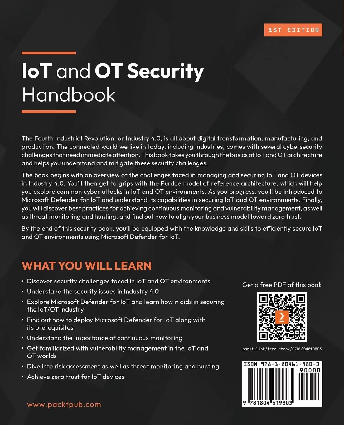 Rückseite: 9781804619803 | IoT and OT Security Handbook | Smita Jain (u. a.) | Taschenbuch | 2023