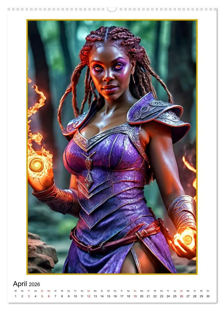 Bild: 9783516259803 | Fantasy-Frauenfiguren (Wandkalender 2026 DIN A2 hoch), CALVENDO...