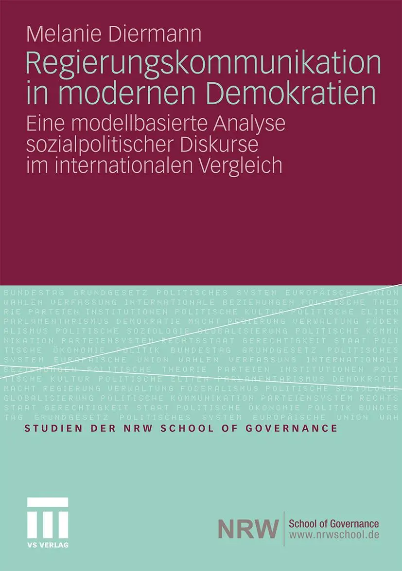 Cover: 9783531179803 | Regierungskommunikation in modernen Demokratien | Melanie Diermann
