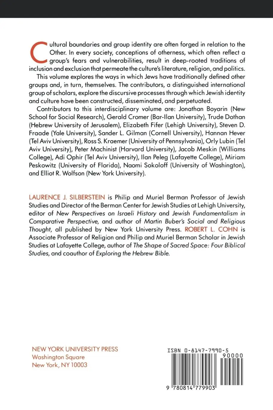 Rückseite: 9780814779903 | The Other in Jewish Thought and History | Silberstein (u. a.) | Buch