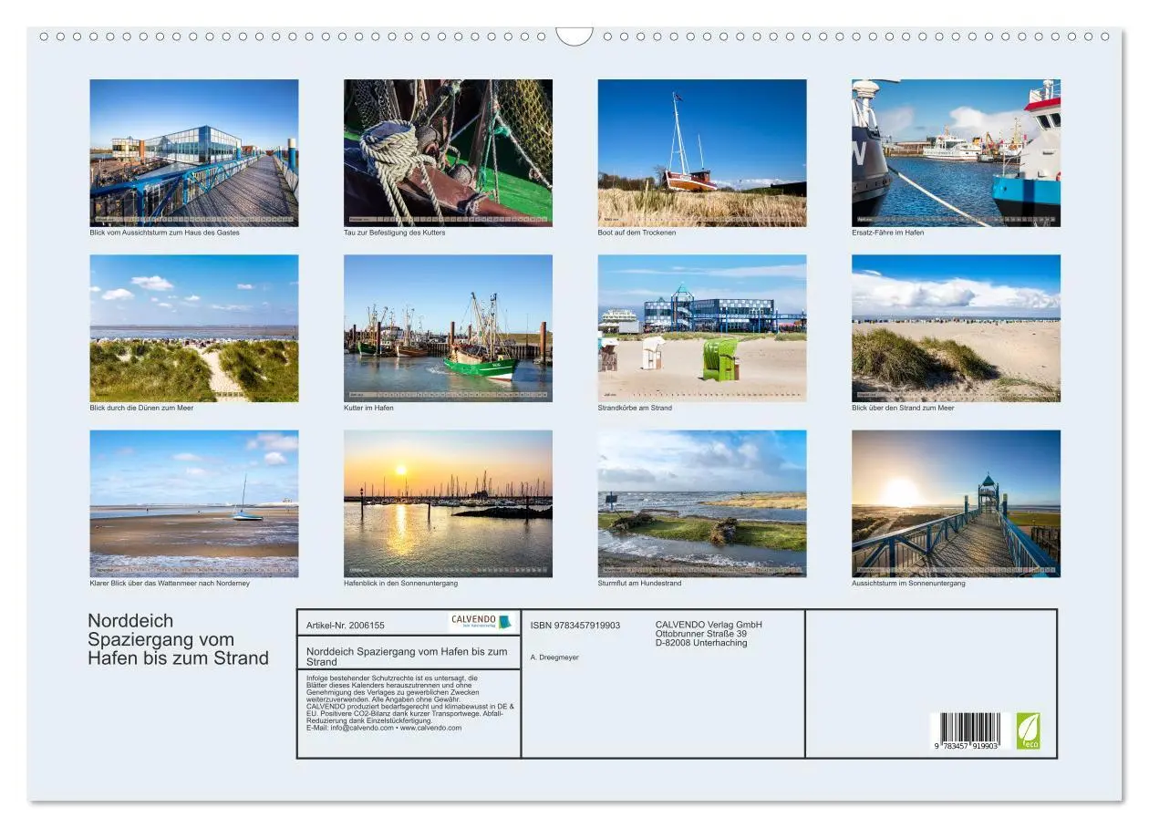 Bild: 9783457919903 | Norddeich Spaziergang vom Hafen bis zum Strand (Wandkalender 2026...