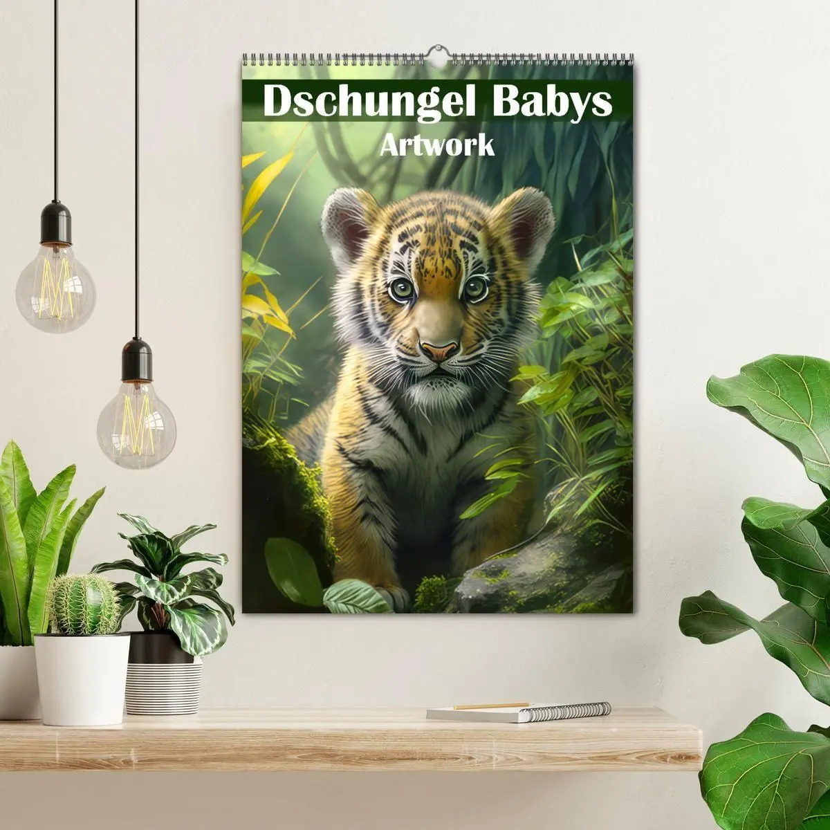 Bild: 9783569339903 | Dschungelbabys - Artwork (Wandkalender 2027 DIN A2 hoch), CALVENDO...