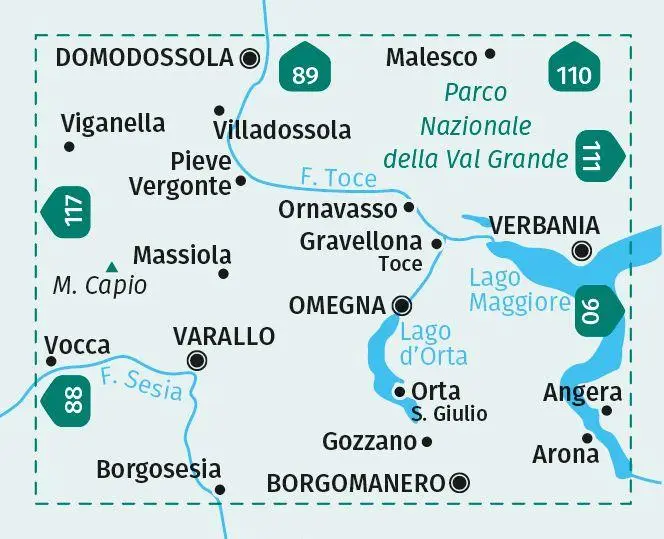 Bild: 9783991219903 | KOMPASS Wanderkarte 97 Varallo, Verbania, Lago d'Orta, Parco...